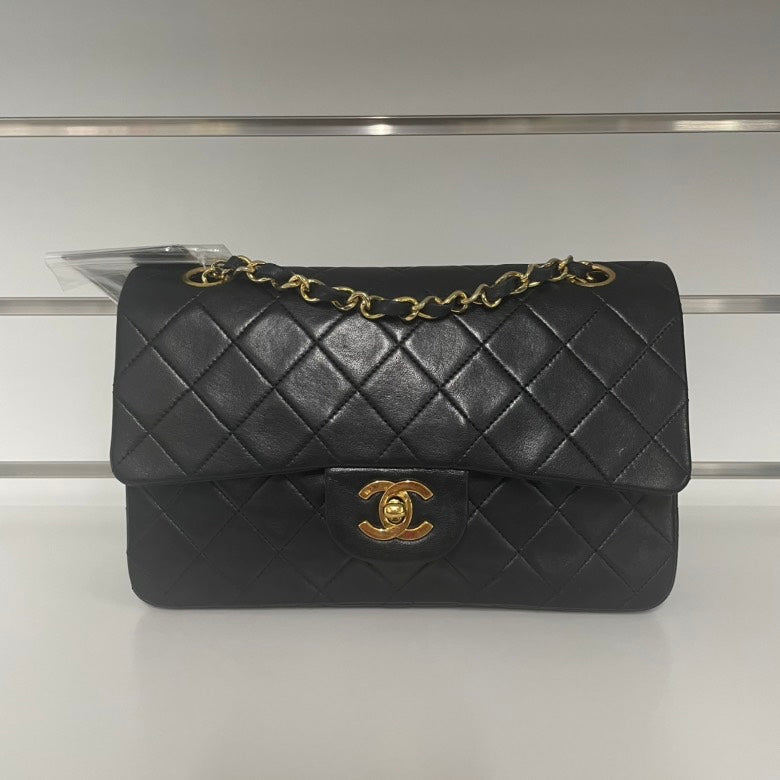 Chanel Classic Double Flap Shoulder Bag,Black,Leather - ShopShops