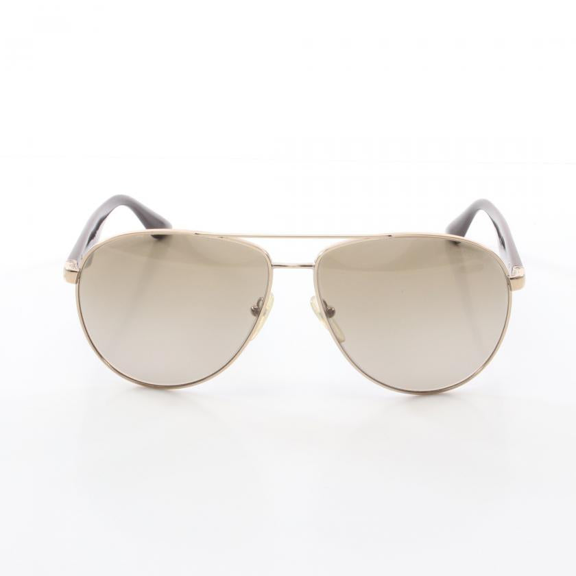 Prada Unisex Aviator Sunglasses, Gold Brown - ShopShops