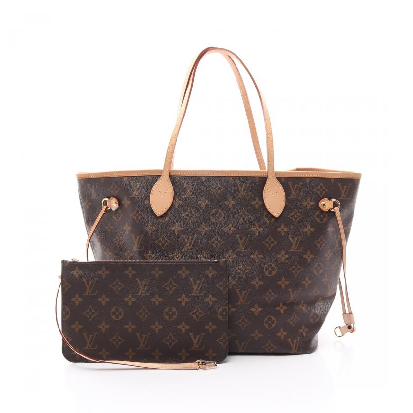 Louis Vuitton Monogram Neverfull Mm Tote Bag,Brown - ShopShops