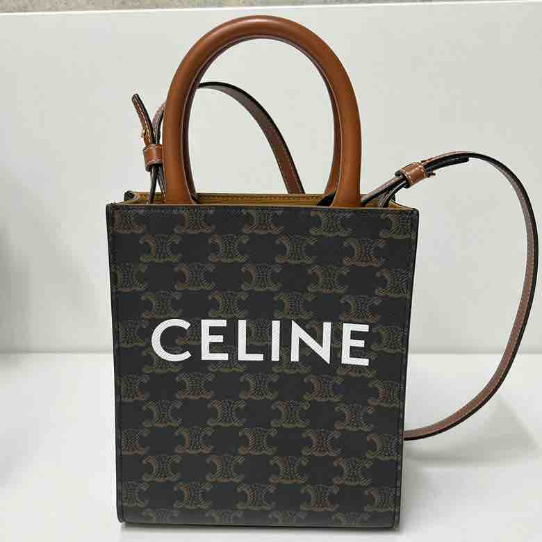 CELINE 2Way Handbag PVC & Leather - ShopShops