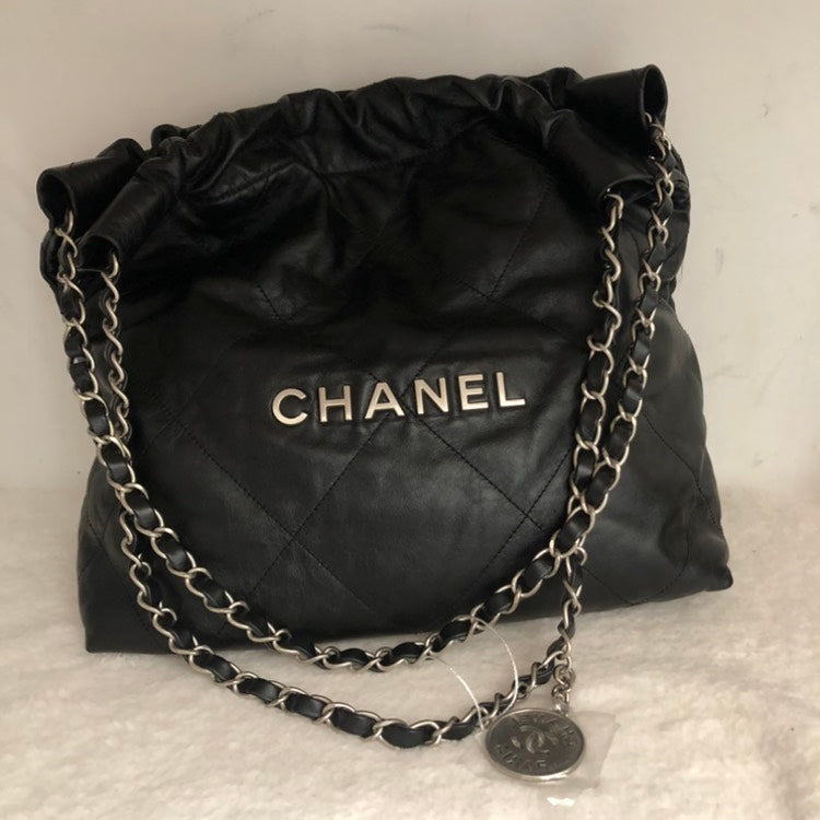 Chanel 22 Chain Hobo Quilted Calfskin Small - ShopShops