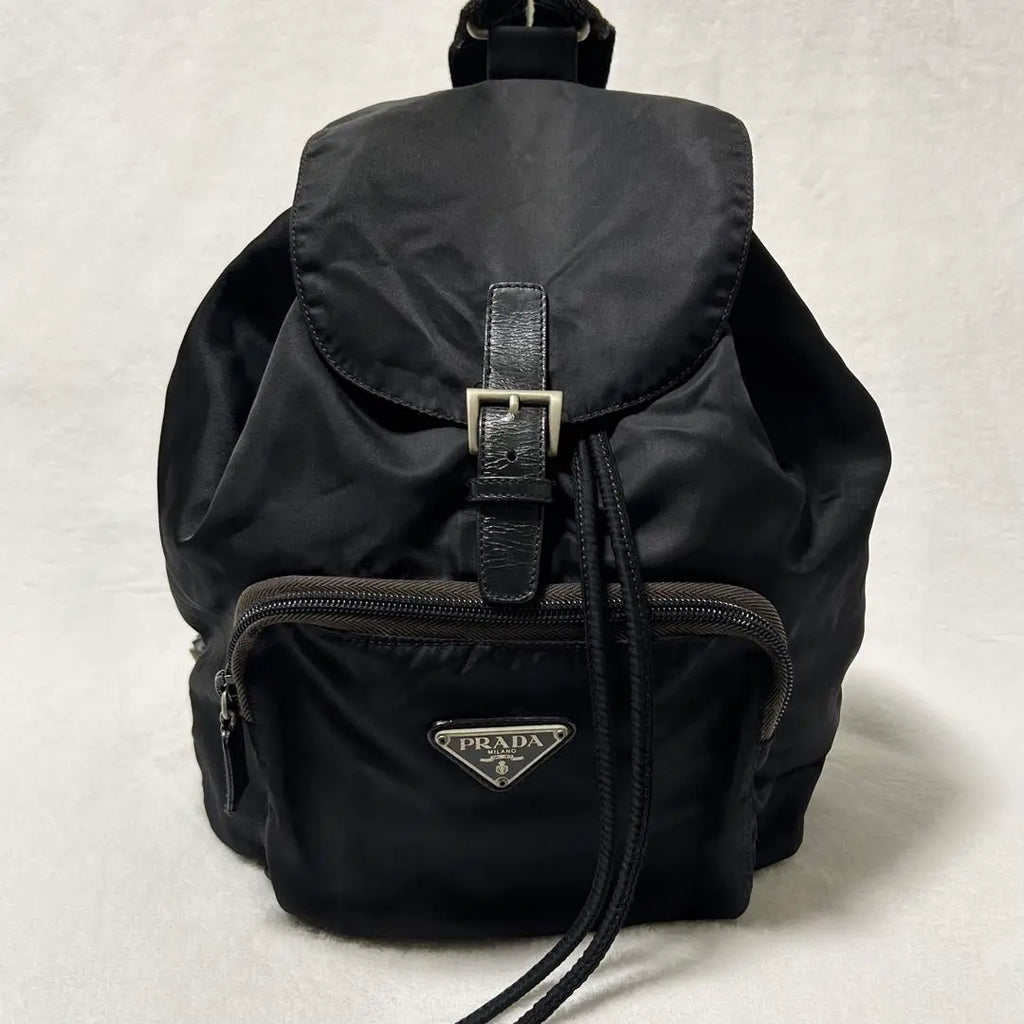 Prada Nylon Backpack Black - ShopShops