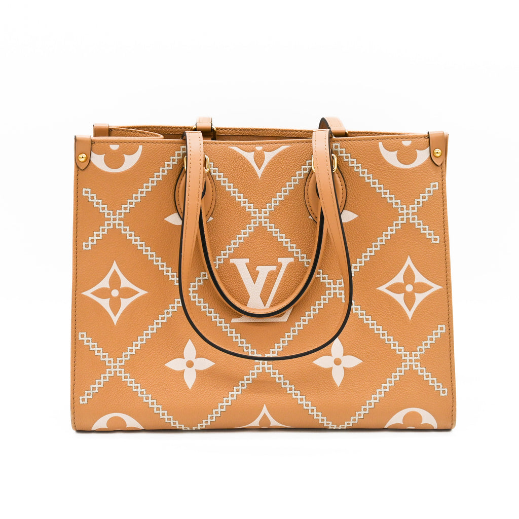 Louis Vuitton OnTheGo Monogram Empreinte Giant Broderies MM Tote Bag - ShopShops