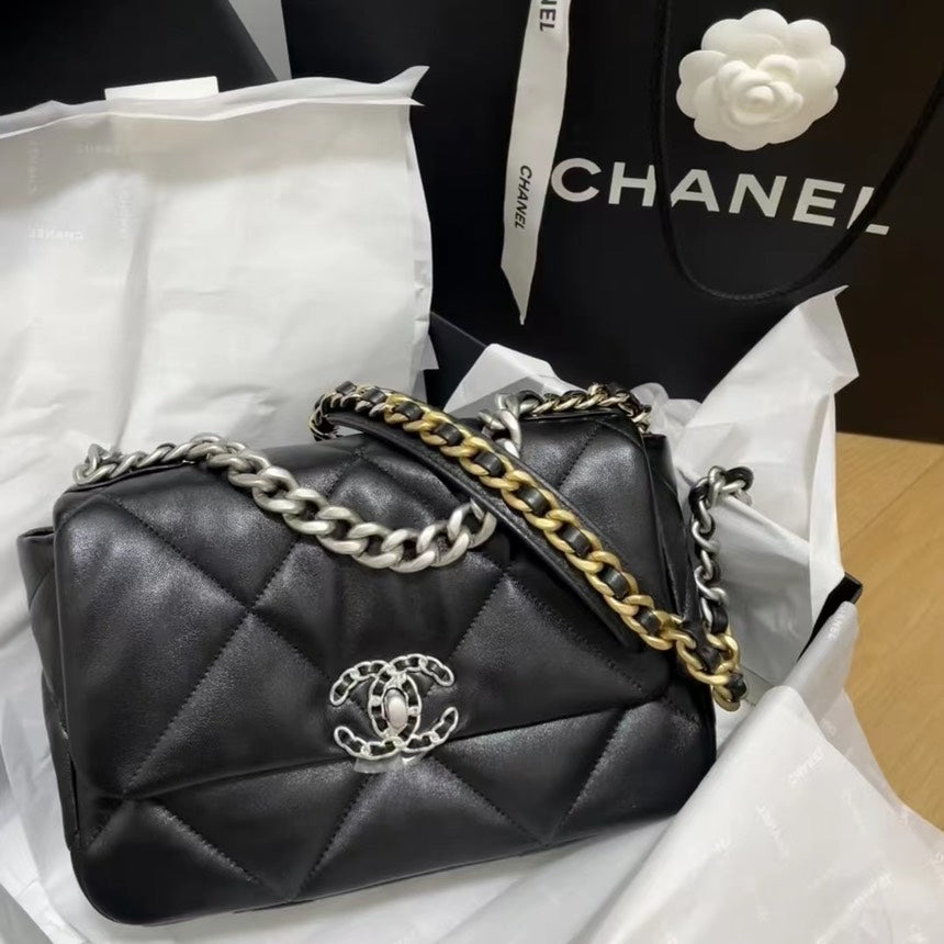 Chanel 19 Flap Bag Quilted Leather - ShopShops