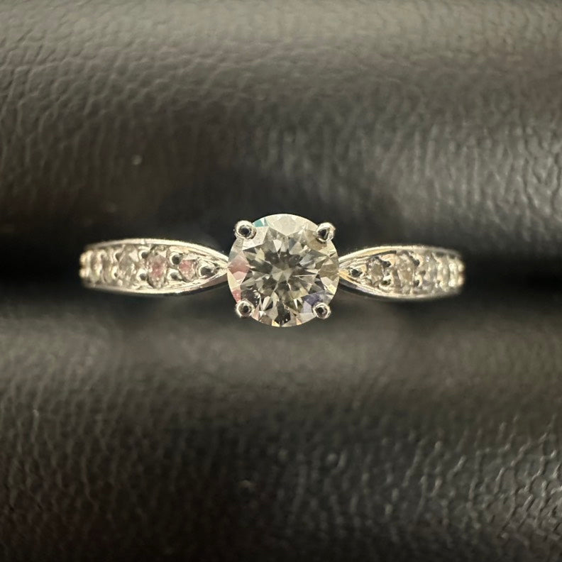 Tiffany PT950 Diamond 0.22ct Ring US#6 - ShopShops