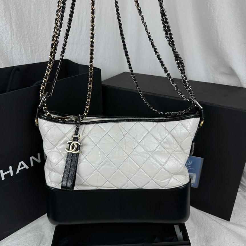 Chanel Gabrielle Hobo Quilted Aged Calfskin Small - ShopShops