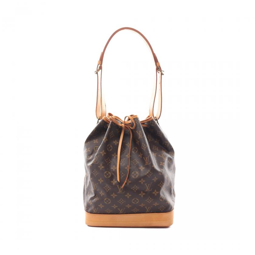 Louis Vuitton Noe Monogram Shoulder Bag PVC Leather Brown - ShopShops