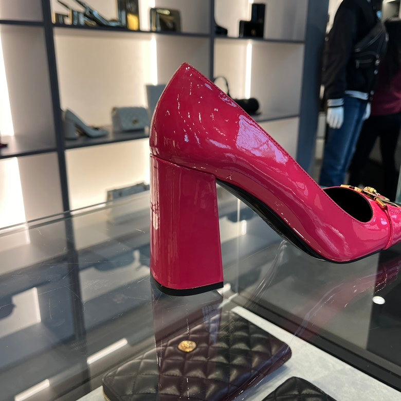 Versace Patent Leather Heels, Size 40 - ShopShops