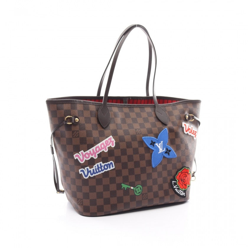 Louis Vuitton Neverfull NM Tote Limited Edition Patches Damier MM - ShopShops