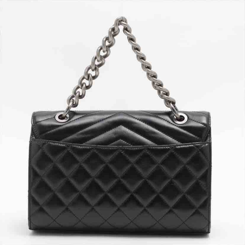 CHANEL Quilted Mad About Quilting Flap, Black Calfskin, Medium - ShopShops