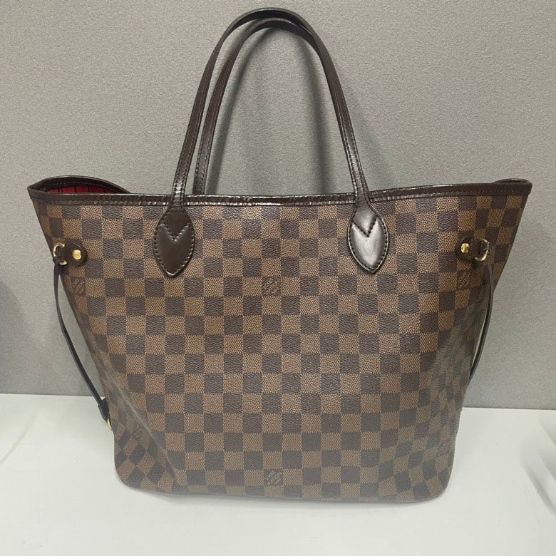 Louis Vuitton Damier Ebene Neverfull Mm Tote Bag，Brown - ShopShops