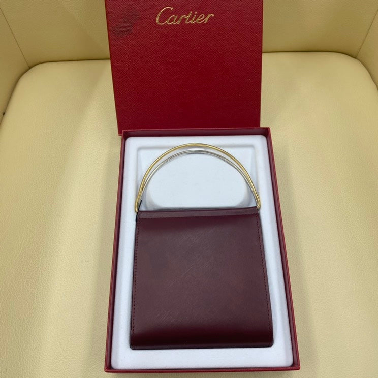 Cartier Trinity Handle Wallet Brown Leather - ShopShops