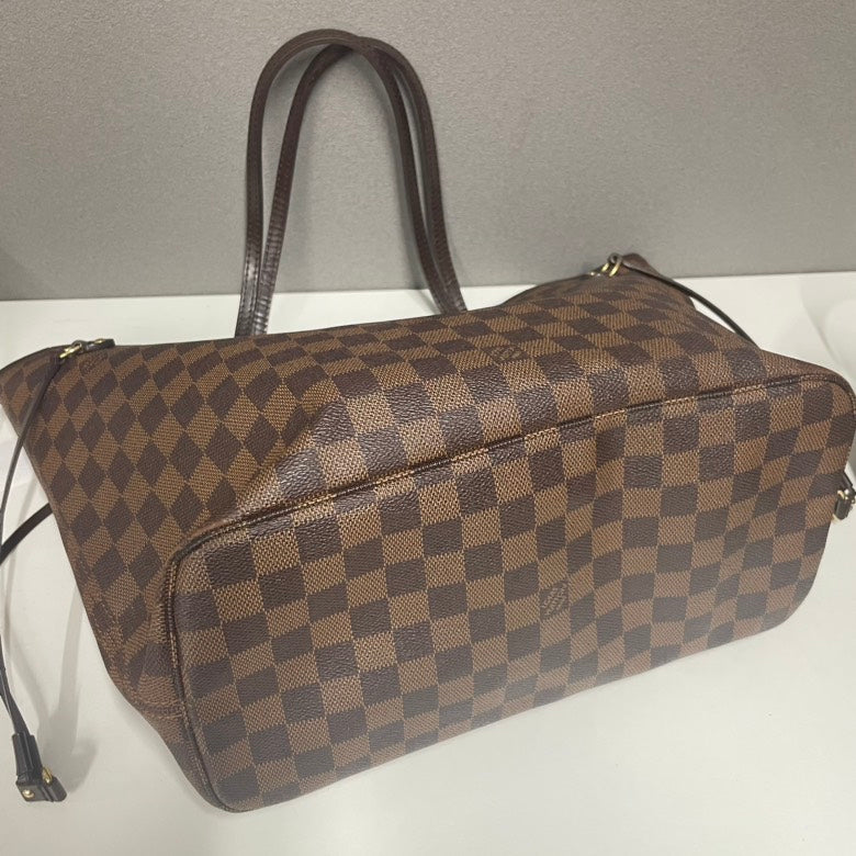 Louis Vuitton Damier Ebene Neverfull Mm Tote Bag，Brown - ShopShops