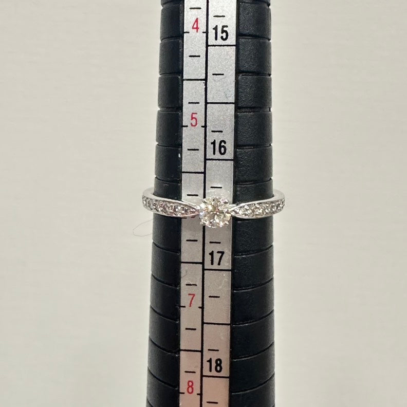 Tiffany PT950 Diamond 0.22ct Ring US#6 - ShopShops