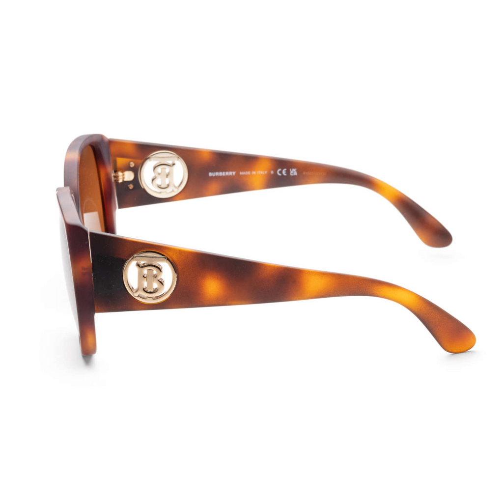 BURBERRY Matte Light Havana Brown Sunglasses 61mm, BRAND NEW - ShopShops