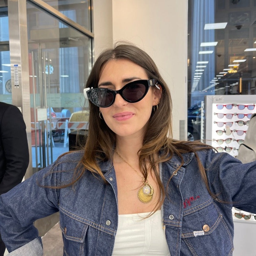 MCM Real Black Frame Cat Eye Sunglasses, Brand New - ShopShops