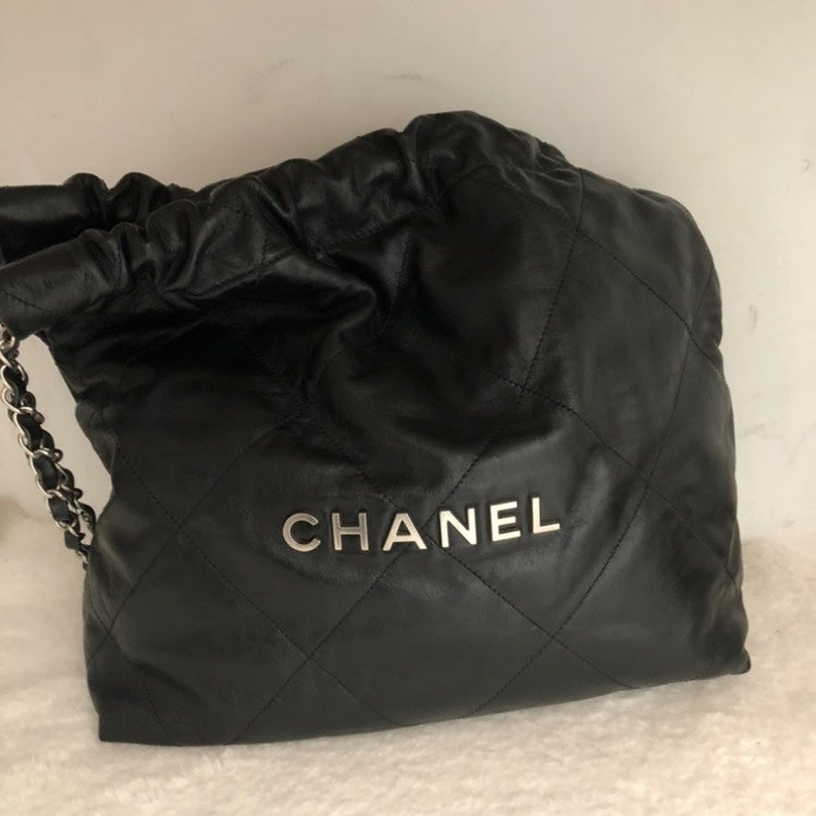 Chanel 22 Chain Hobo Quilted Calfskin Small - ShopShops