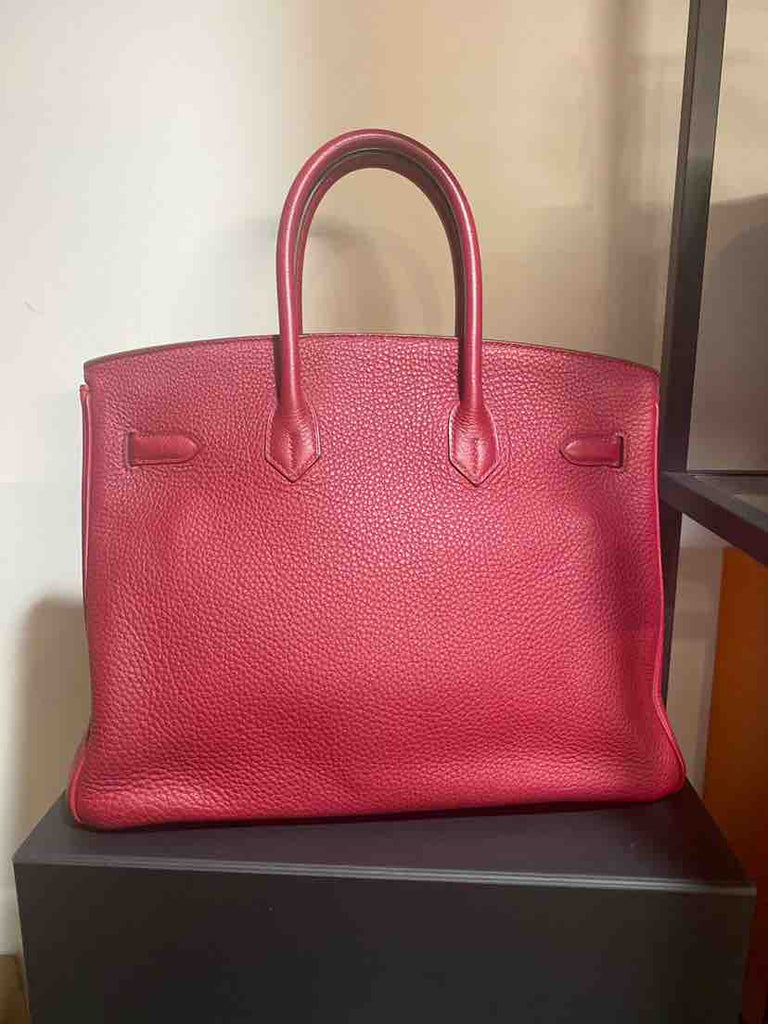 Hermès Dark Red 35 Birkin Bag - ShopShops