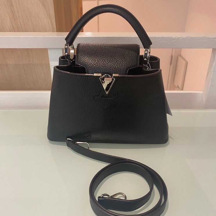 Louis Vuitton Capucines 2 Way Bag,Black,Leather - ShopShops