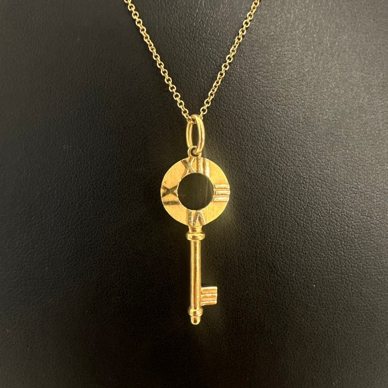 Tiffany K18YG Atlas Key Necklace 51cm/20” - ShopShops