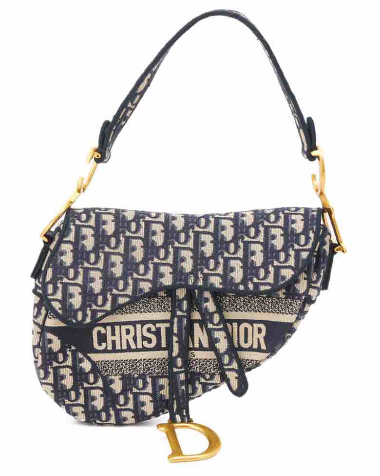 CHRISTIAN DIOR Saddle Medium Oblique Shoulder Bag - ShopShops