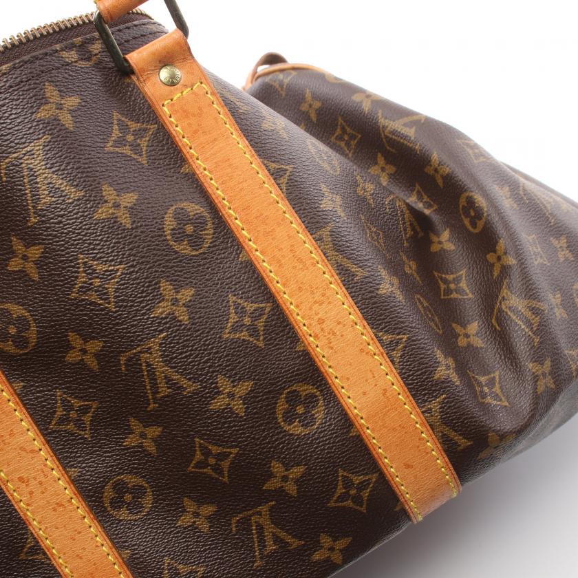 Louis Vuitton Keepall 55 Monogram Boston Bag Pvc Leather Brown - ShopShops