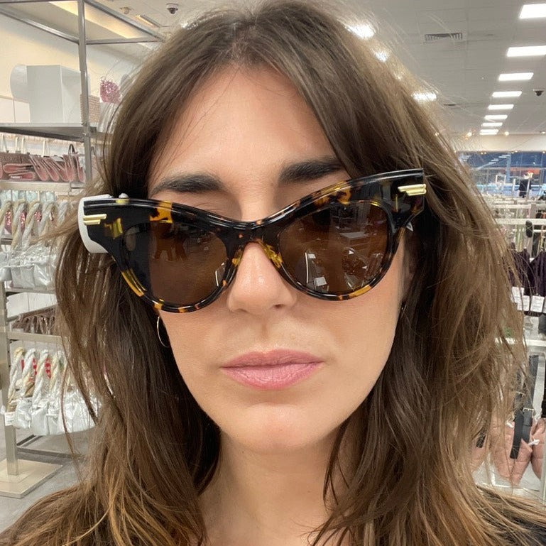 Bottega Veneta Tortoise Cat Eye Sunglasses, Brand New - ShopShops