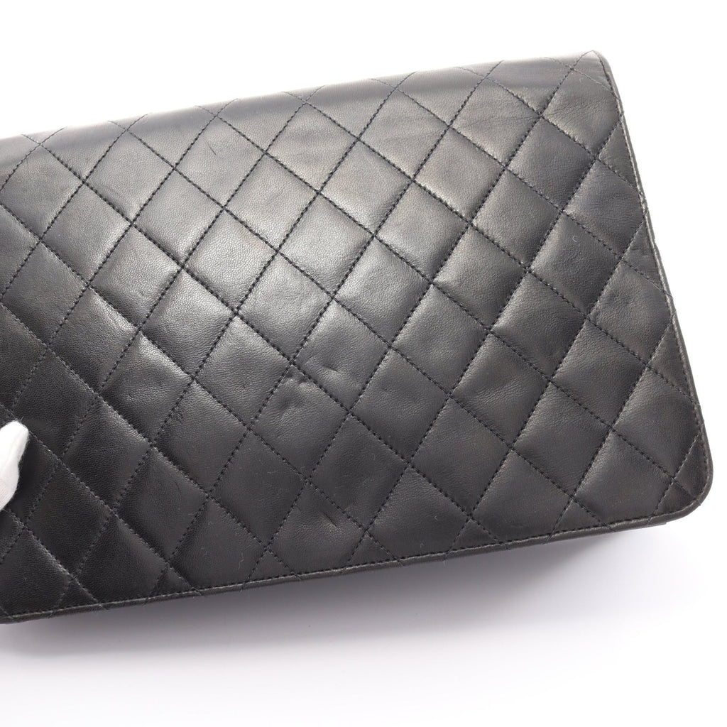 Chanel Matelasse Chain Shoulder Bag Lambskin Black Gold Hardware - ShopShops