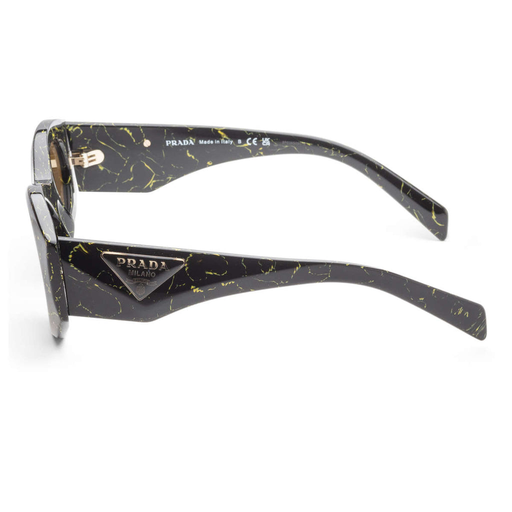Prada Women's PR-20ZSF-19D01T Fashion 54mm Black Yellow Marble Sunglasses - ShopShops