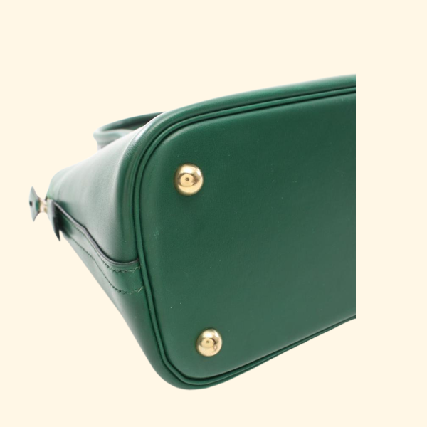 Hermès Bolide 31 Handbag Box Calf Green Gold Hardware - ShopShops