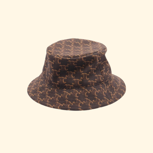Celine Triomphe Bucket Hat Dark Brown - ShopShops