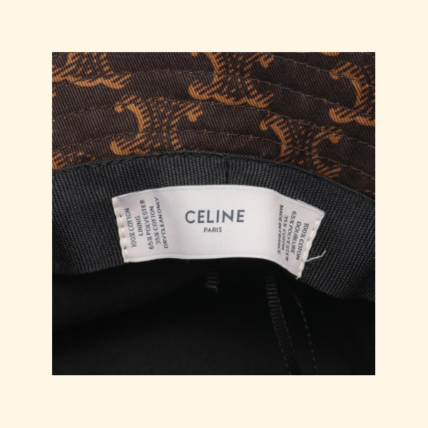 Celine Triomphe Bucket Hat Dark Brown - ShopShops