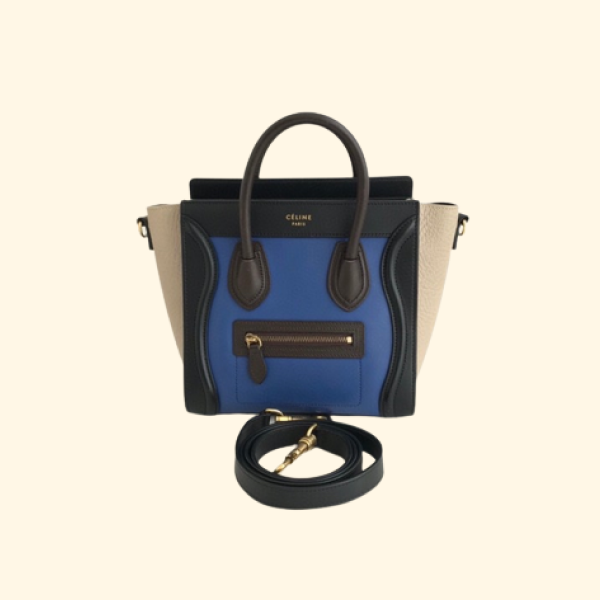 Celine Luggage Nano Bag In Blue - ShopShops
