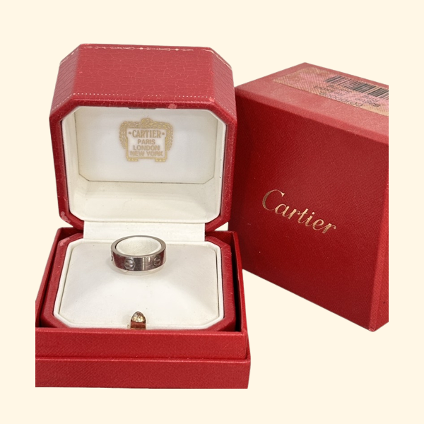 Cartier Love White Gold Ring K18 - ShopShops
