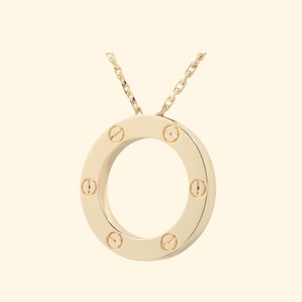 Cartier K18YG Love Circle Necklace 13.2g 43cm/16.8” - ShopShops
