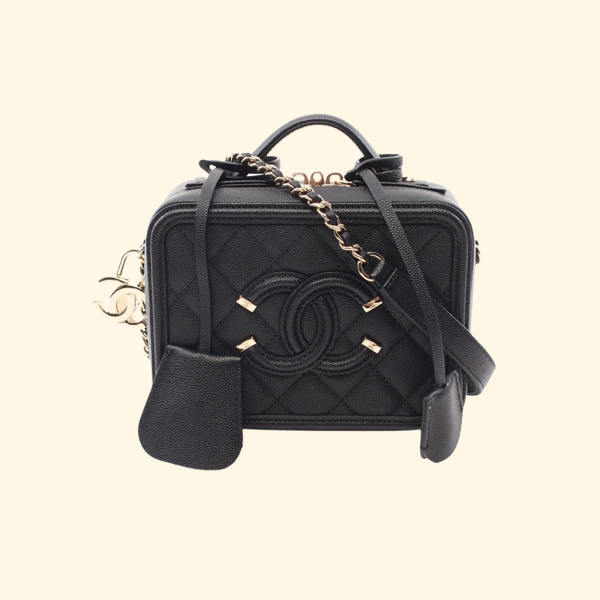 Chanel Caviar Leather Vanity Bag - ShopShops