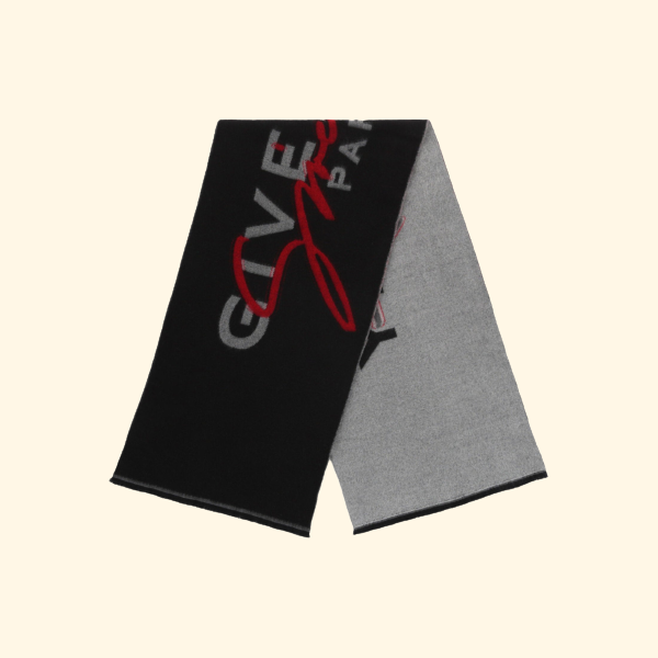 Givenchy Signature Paris Logo Scarf, Brand New - ShopShops