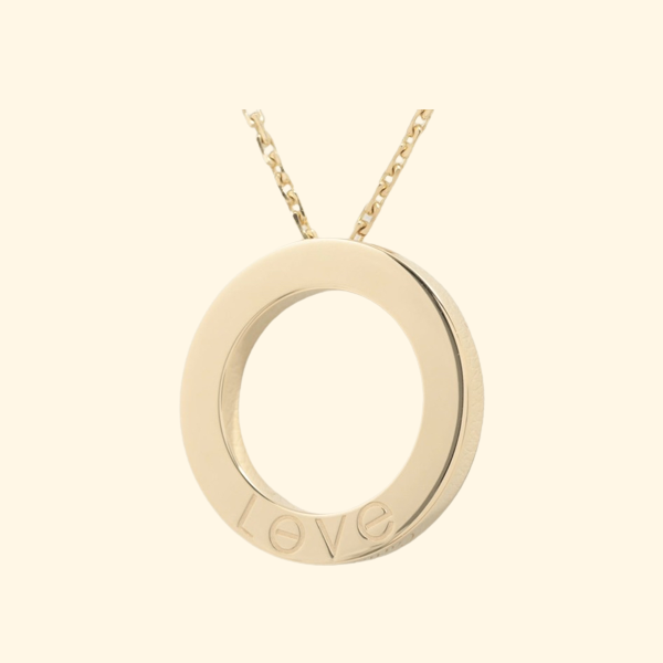 Cartier K18YG Love Circle Necklace 13.2g 43cm/16.8” - ShopShops