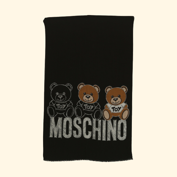 Moschino Teddy Bear Wool Scarf, Brand New - ShopShops
