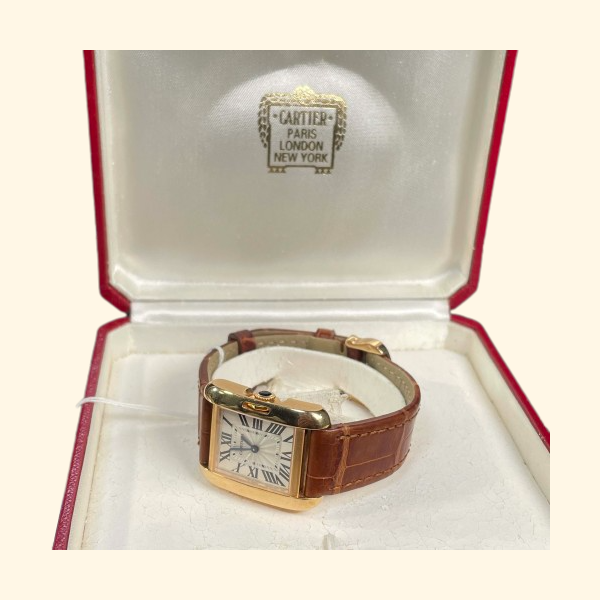 Vintage Cartier K18PG Watch With Box 1-0091480 - ShopShops