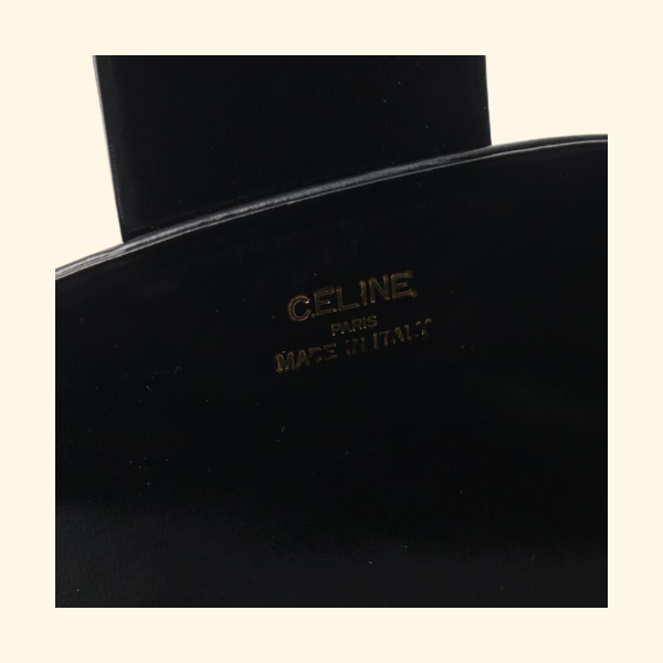 Celine Shoulder Bag Leather Black Carriage Fittings - ShopShops