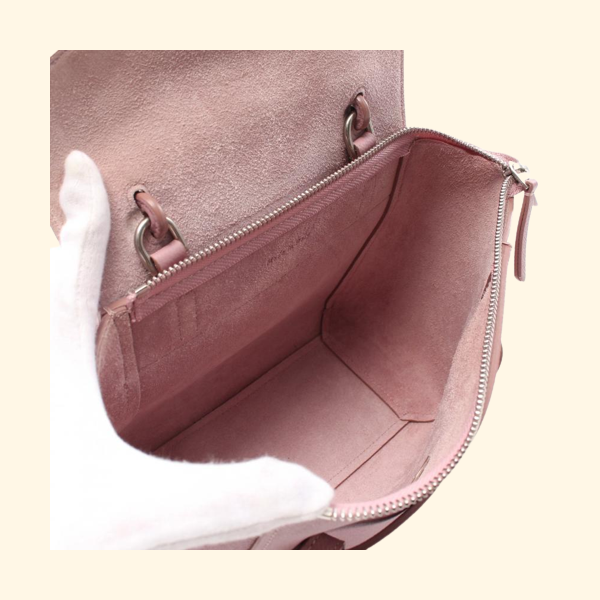 Celine Belt Bag Nano Leather Dusty Pink 2Way - ShopShops