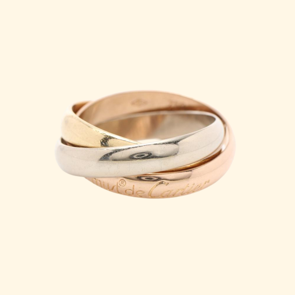 Cartier Trinity Ring K18YG K18WG K18PG Yellow Gold White Gold Pink Gold Three Colors - ShopShops