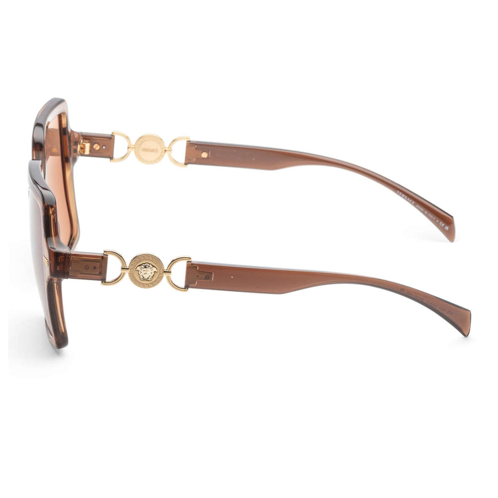 Versace Women's Fashion VE4441-5028-O-55 55mm Transparent Brown Sunglasses - ShopShops