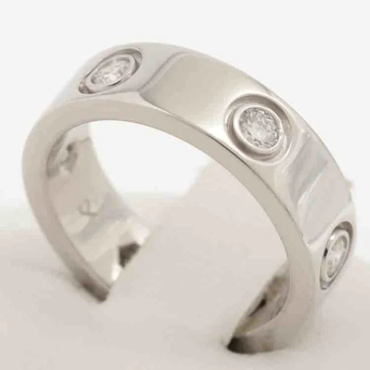 CARTIER K18WG Full Diamond Love Ring #50 US5.25 - ShopShops