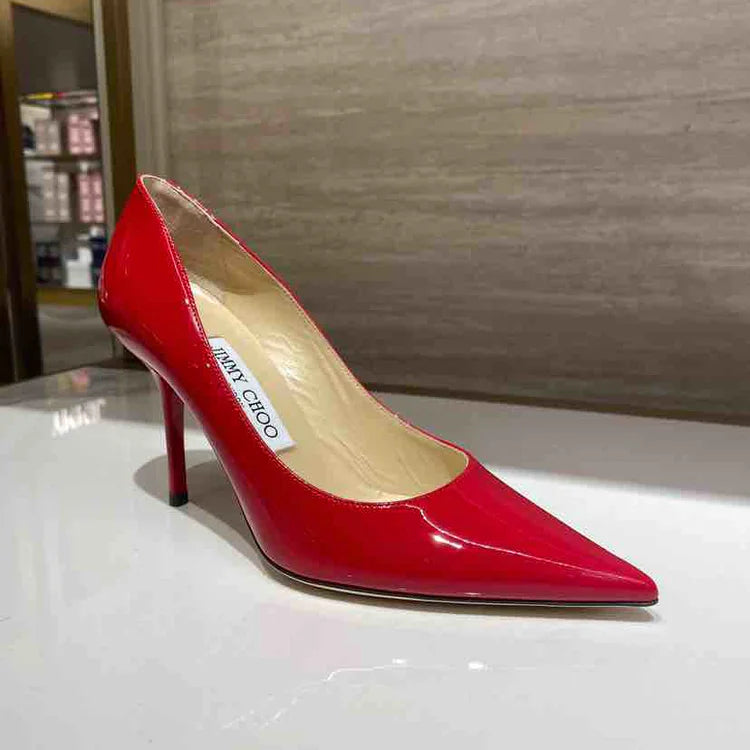 JIMMY CHOO Red Patent Abel 100 High Heels, BRAND NEW - ShopShops