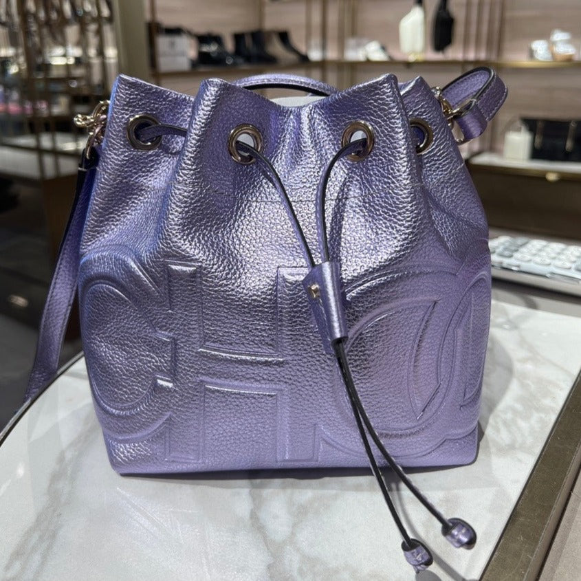 Jimmy Choo Purple Choo Bucket Bag, Brand New - ShopShops