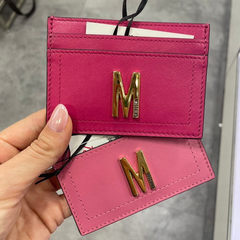 Moschino Leather Card Case 2 Colors - ShopShops