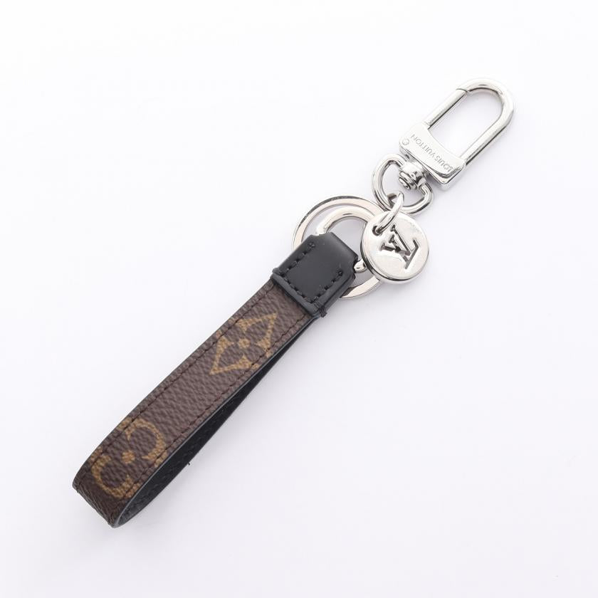 Pre-Loved Louis Vuitton Porte-Cle Slim Dragonne Monogram Bag Charm Key Ring Pvc Leather Brown Black 885088 - ShopShops