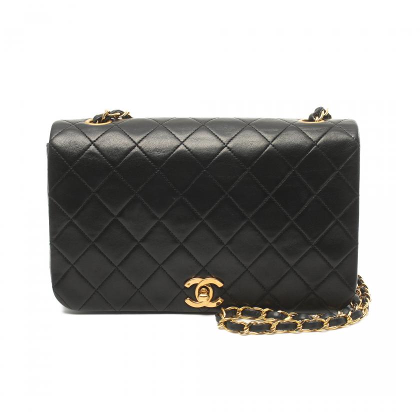 Chanel Matelasse Full Flap Chain Shoulder Bag Lambskin 885727 - ShopShops